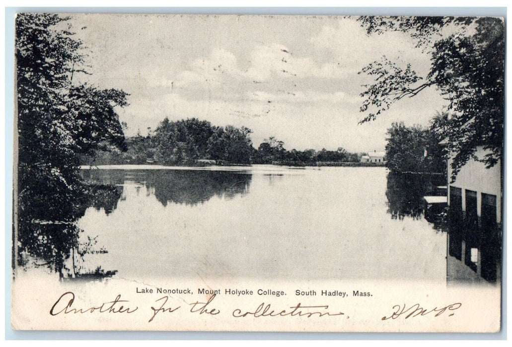1906 View Of Lake Nonotuck Mount Holyoke College South Hadley MA Postcard