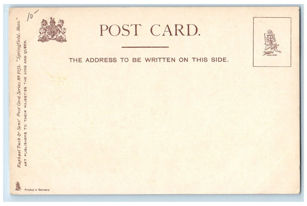 U.S Arsenal Building Cannon Scene Springfield Massachusetts MA Tuck's Postcard