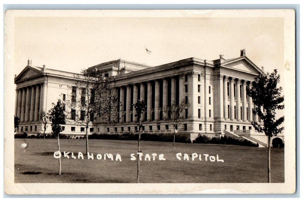 c1920's State Capital Building Oklahoma City OK RPPC Photo Uposted Postcard