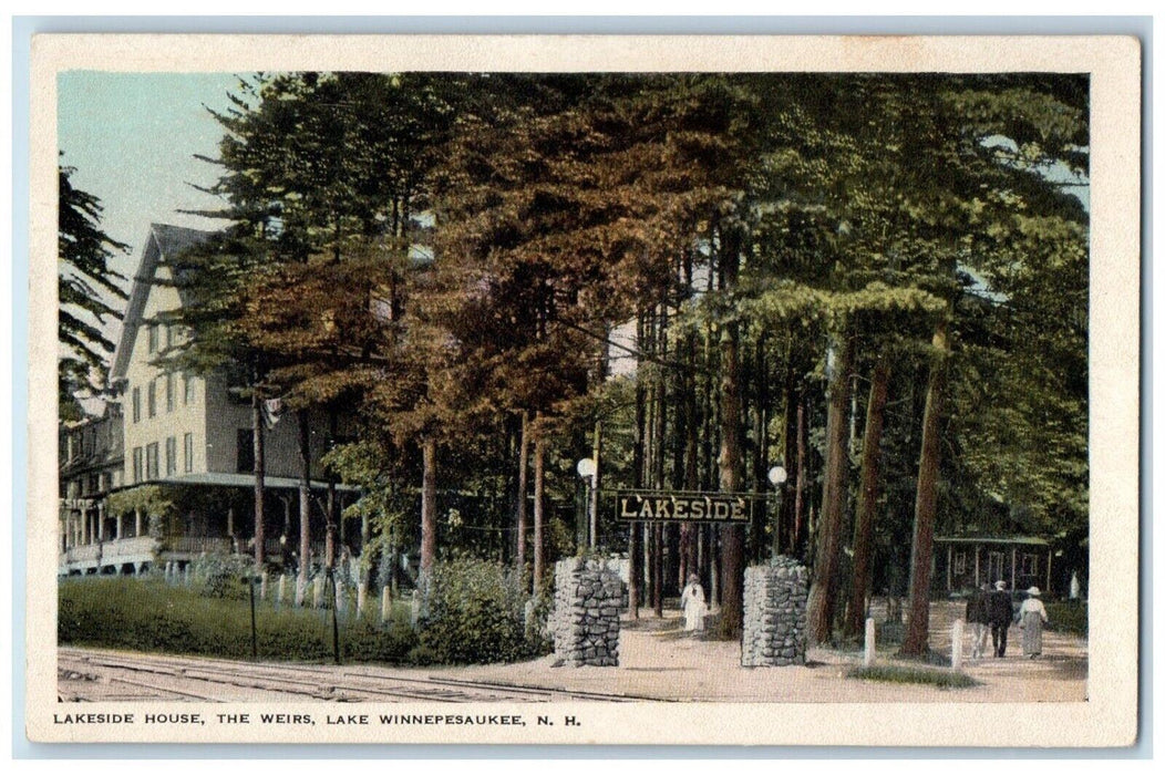 c1910 Lakeside House Weirs Lake Winnipesaukee New Hampshire NH Vintage Postcard