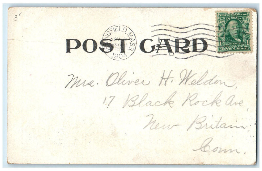 1904 Post Office And Custom House Springfield Massachusetts MA Postcard