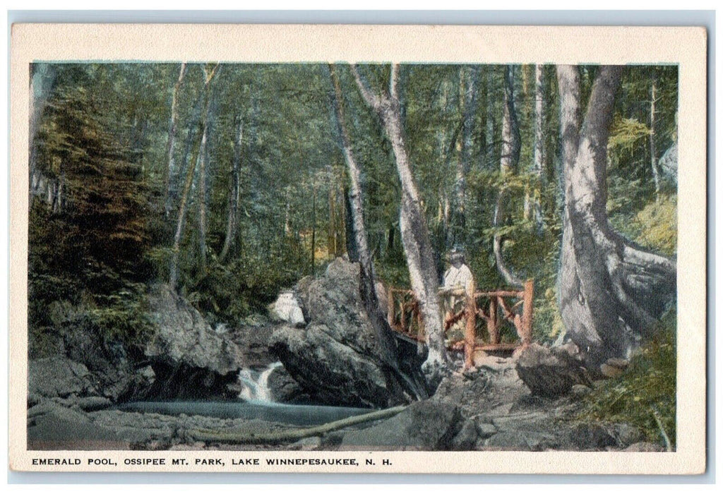 c1910 Emerald Pool Ossipee Mt Park Lake Winnipesaukee New Hampshire NH Postcard