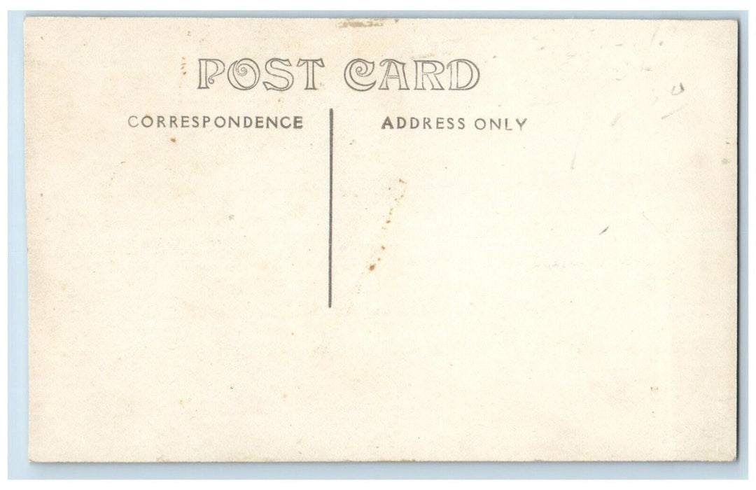 1913 Public Square Flood Disaster Rowboat Plaza Piqua OH RPPC Photo Postcard