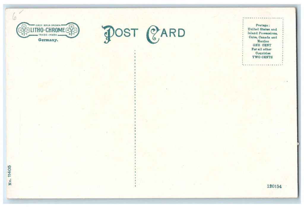Scenic View Of Court Square Garden Park Springfield Massachusetts MA Postcard