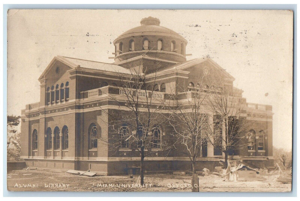 1910 Miami University Alumni Library Building Florida FL RPPC Photo Postcard