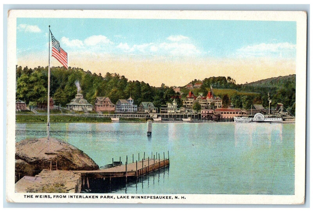 c1910 Weirs Interlake Park Lake Winnipesaukee New Hampshire Naturekrom Postcard