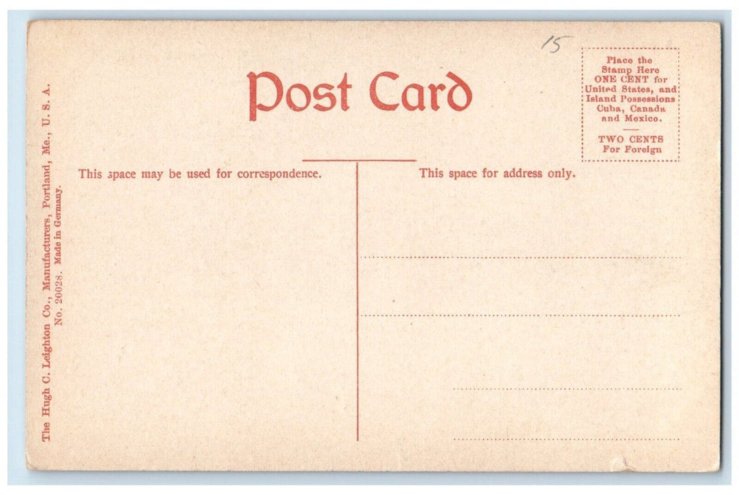 1910 Sunset Mascoma Lake Paddle Boat East Lebanon New Hampshire Vintage Postcard