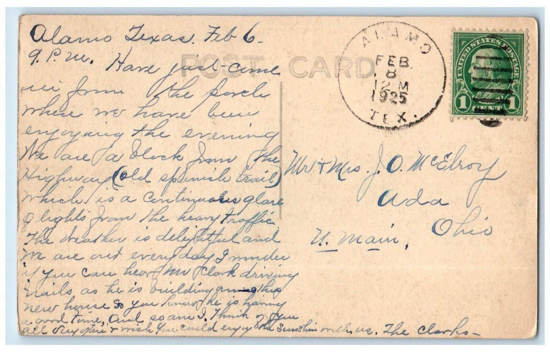 1925 Hotel Casa De Palmas Palm Trees McAllen Texas TX RPPC Photo Postcard