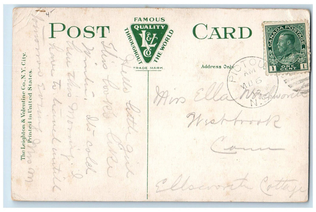 Hunter Hunting In Maine Woods Pictou Nova Scotia Canada Antique Postcard