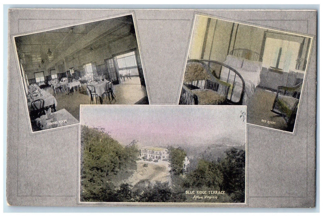 View Of Blue Ridge Terrace Inn Afton Virginia VA Multiview Advertising Postcard