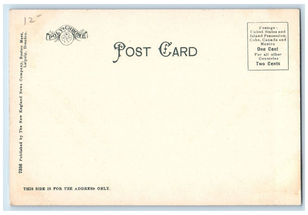 Bug Light House Boston Harbor Massachusetts MA Antique Unposted  Postcard