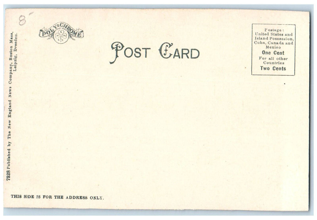 View Of Nixs Mate Boston Harbor Massachusetts MA Antique Unposted  Postcard