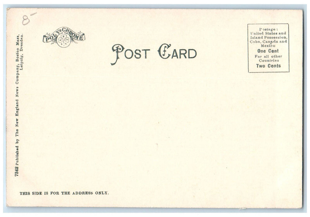 The Graves Light House Massachusetts Bay Massachusetts MA Antique Postcard