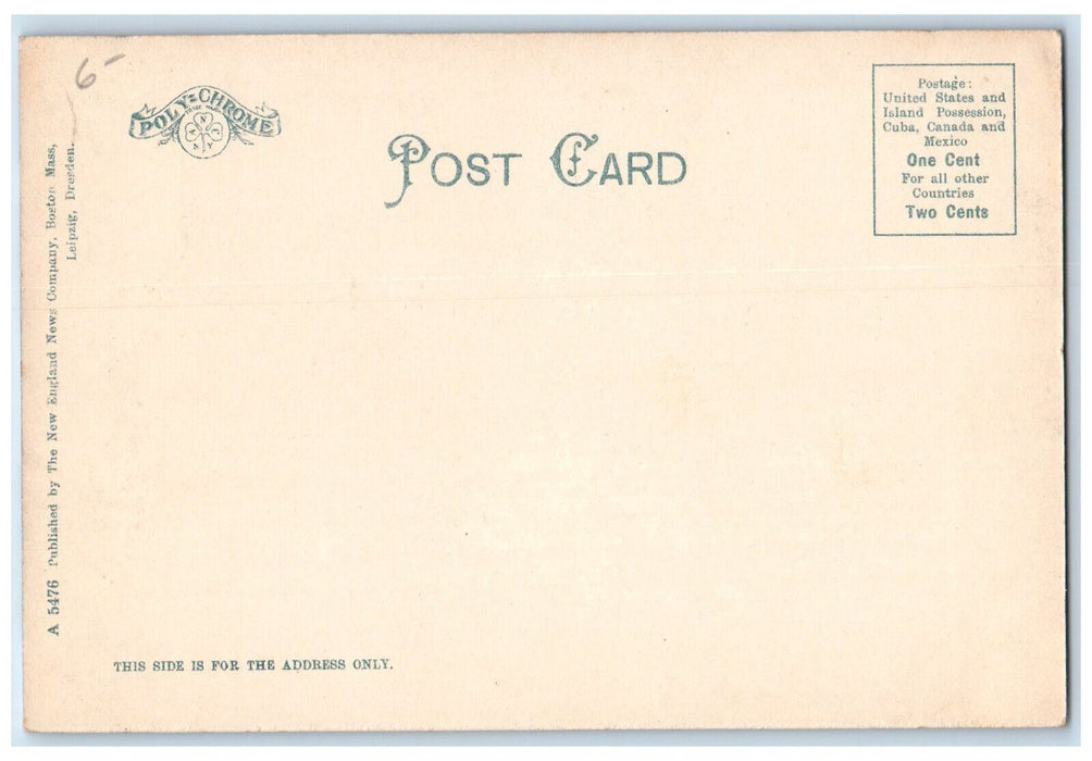 Deer Island Light House Boston Harbor Massachusetts MA Antique Postcard