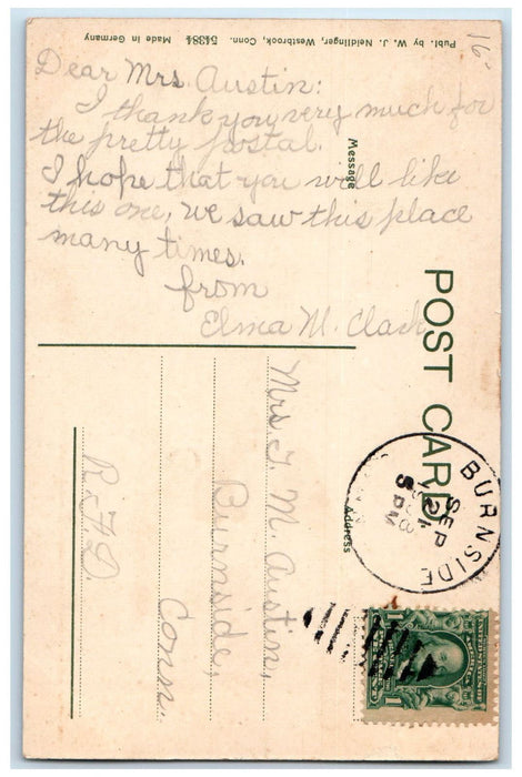 1903 Light House Tender Cactus Passing Inner Light House Saybrook CT Postcard