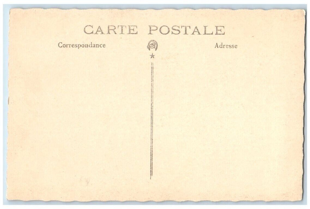 c1920's Au Grand Veneur Exterior View Crowd France RPPC Photo Unposted Postcard
