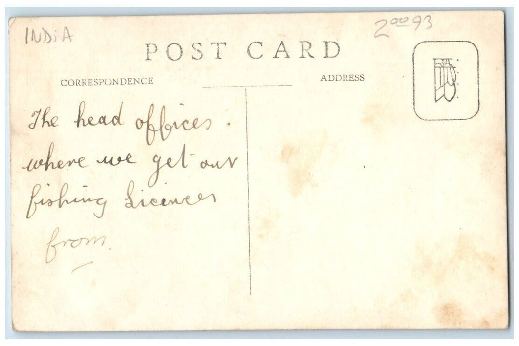 c1950's Sathy Canals & Office Building India RPPC Photo Posted Postcard
