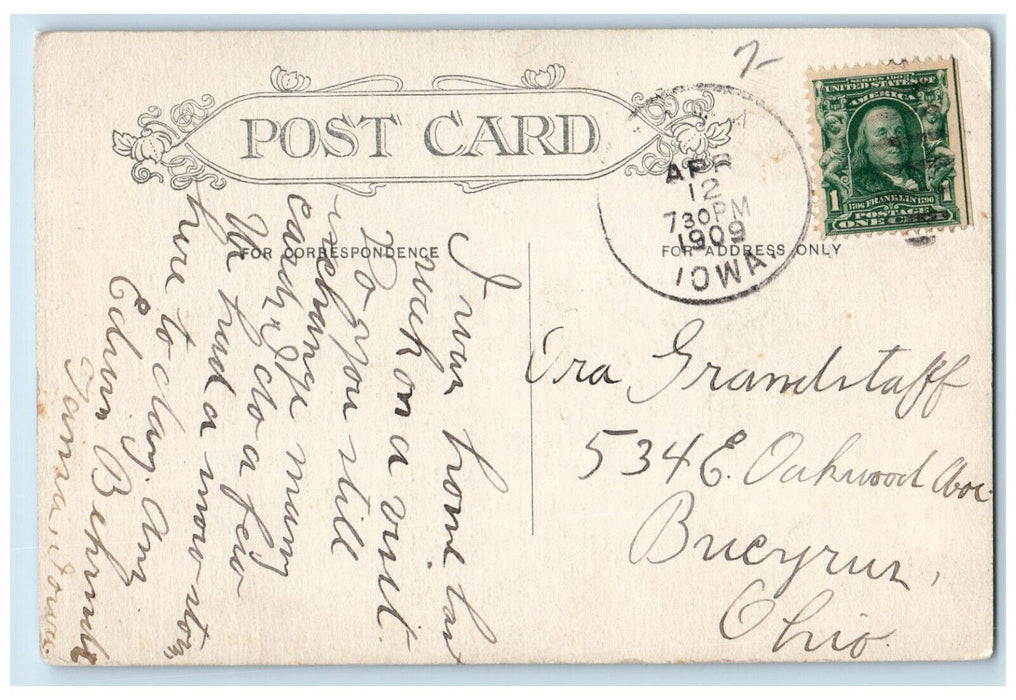 1909 Indiana State Prison House Penitentiary Michigan City Indian IN Postcard