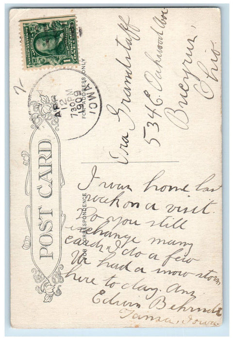 1909 Indiana State Prison House Penitentiary Michigan City Indian IN Postcard