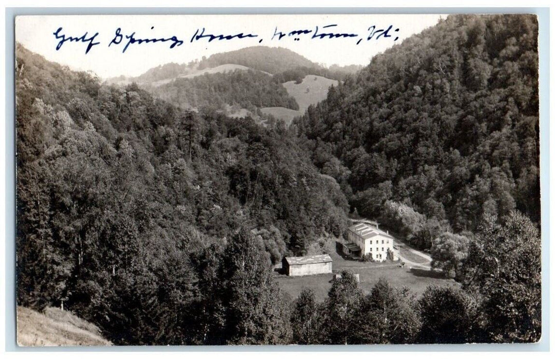 c1910's Gulf Spring House Mountain Williamstown Vermont VT RPPC Photo Postcard