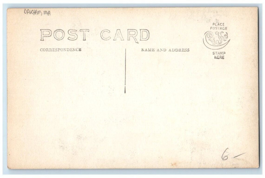 c1910's Town Hall View Oakham Massachusetts MA RPPC Photo Unposted Postcard
