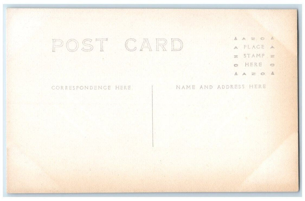 1911 Man Woman Couple Cat Animal Feline East Orange NJ RPPC Photo Postcard