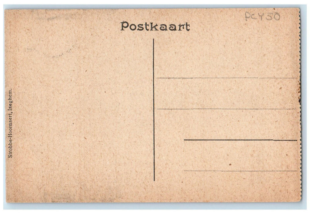 c1910 Bank Roeselare-Thielt Building Iseghem (Izegem) Belgium Antique Postcard