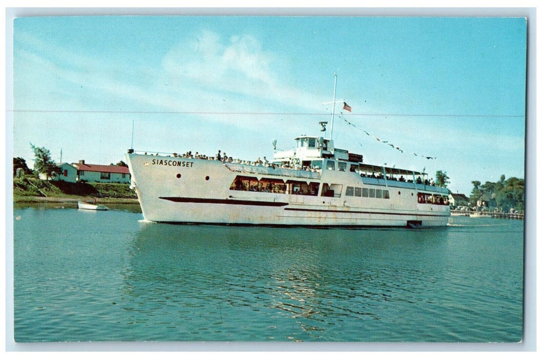c1960 Siasconset Cruise Ship Hyannis Harbor Cape Cod Massachusetts MA Postcard