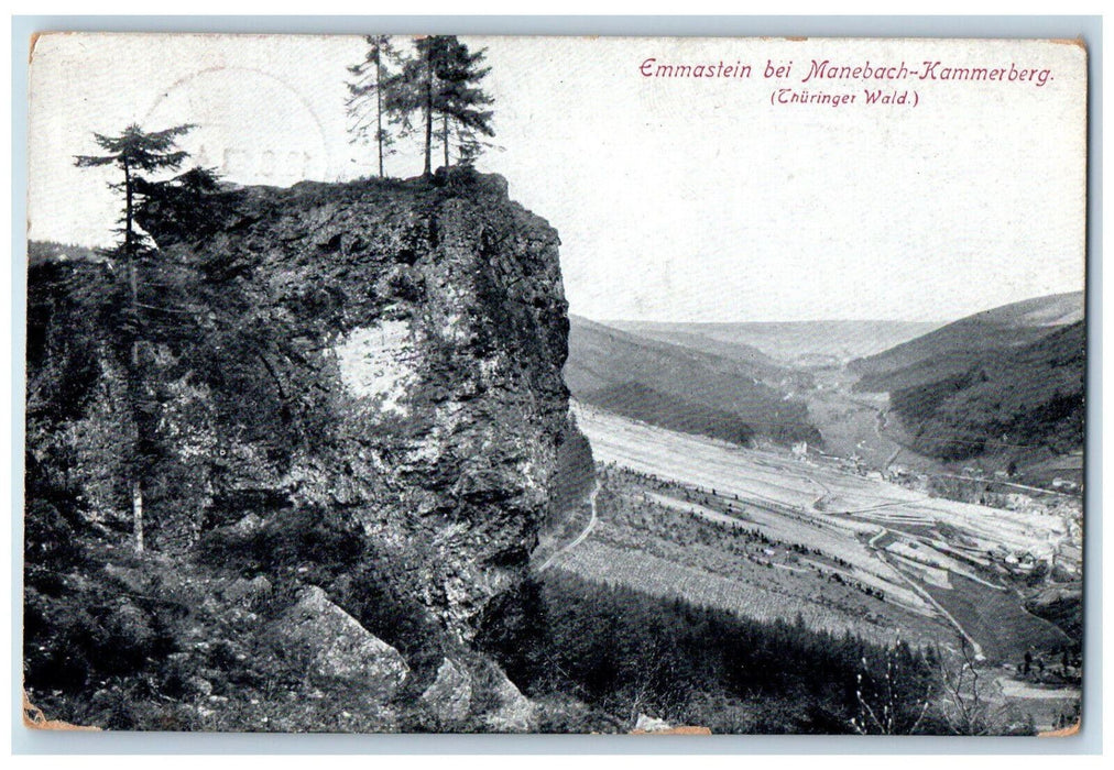 1913 Emmastein Bei Manebach Kammerberg Thuringer Wald Germany Antique Postcard