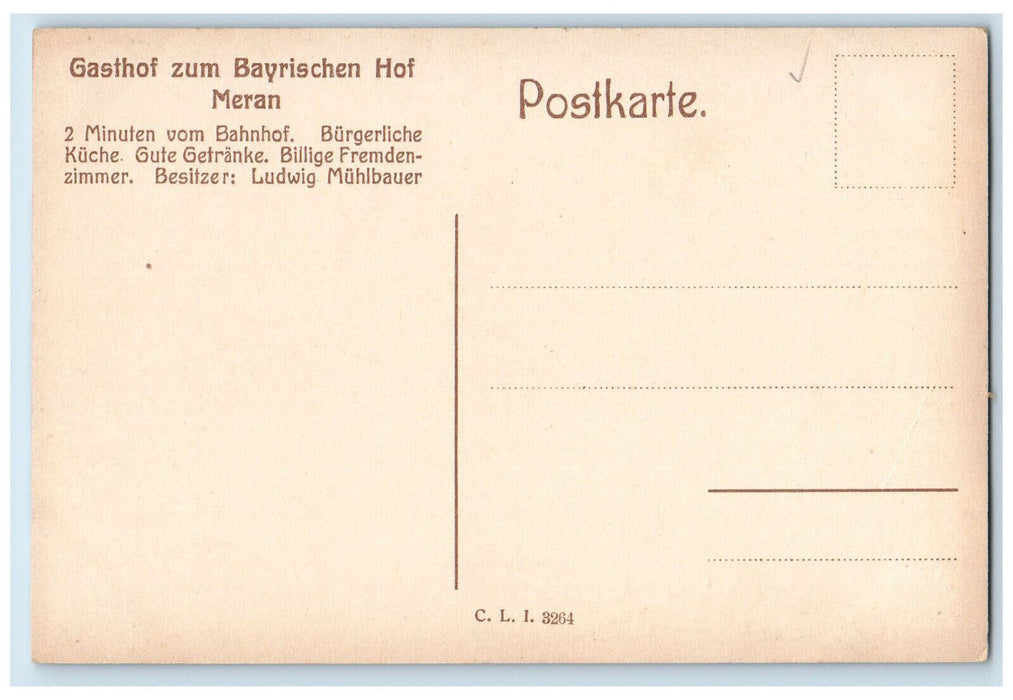 c1910 Gasthof Zum Bayrischen Hof Meran Bad Feilnbach Germany Postcard