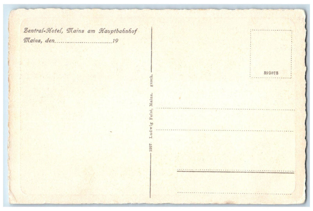 c1910 Mainz Central Hotel Total View Mainz Den Germany Multiview Postcard