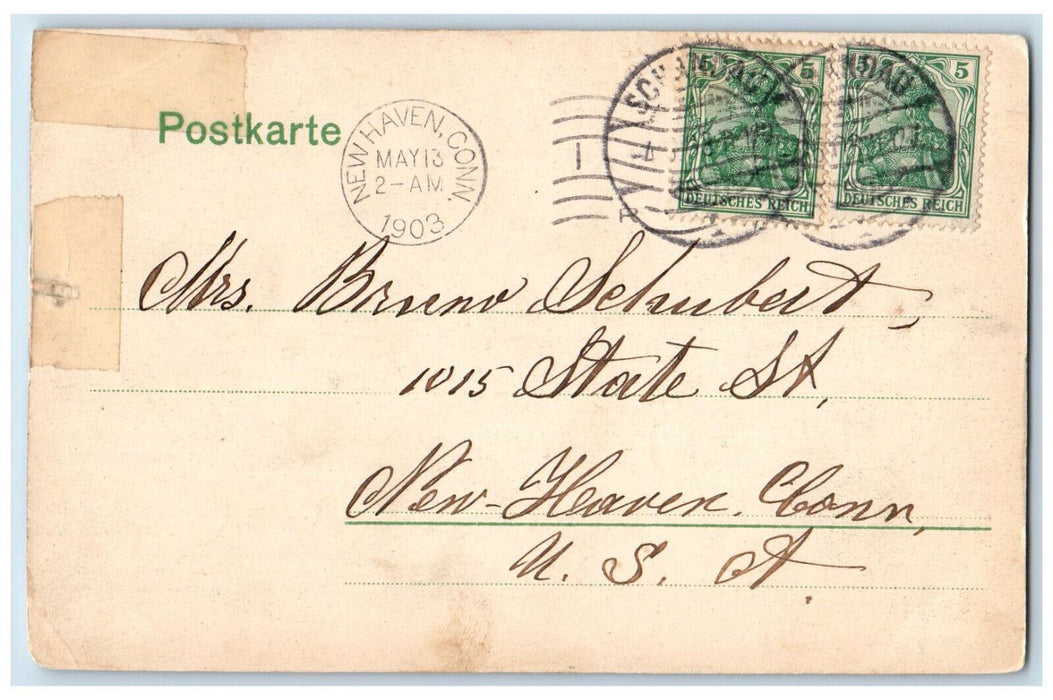 1903 Houses Sachs Switzerland Hohenstein Bättwil Posted Antique Postcard