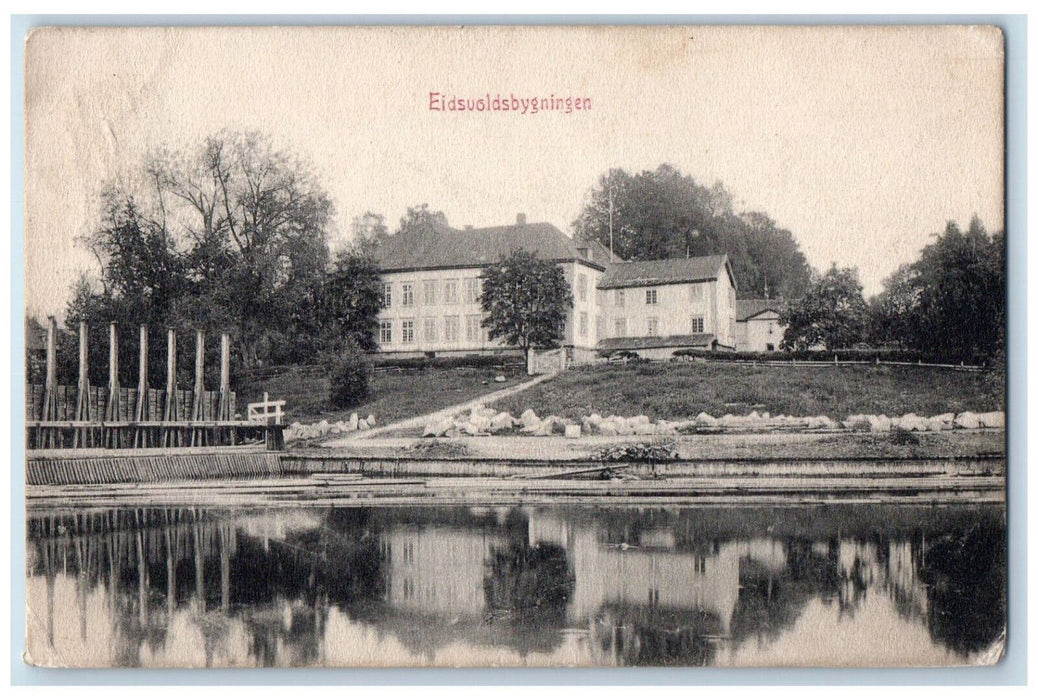 1908 The Eidsvoll building Viken County Norway Antique Posted Postcard