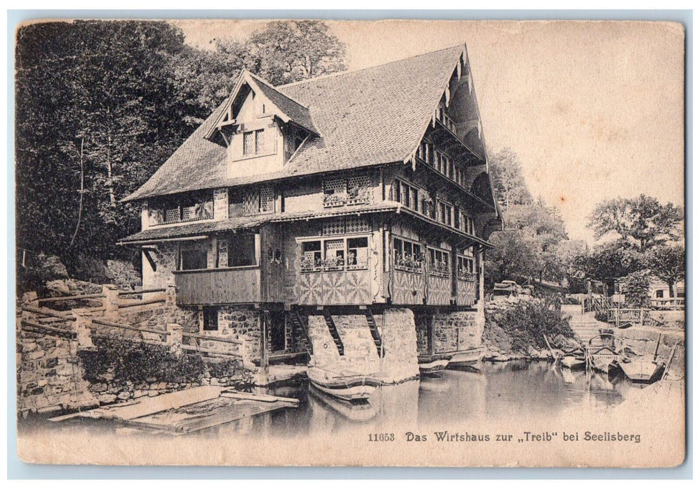 c1910 The Zir Trelb Tavern near Seelisberg Switzerland Antique Unposted Postcard