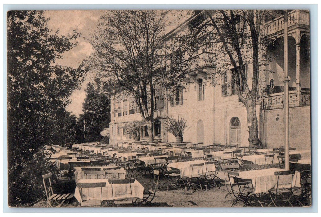 c1910 Chairs Tables Weisshaus Trier Garten Germany Unposted Antique Postcard