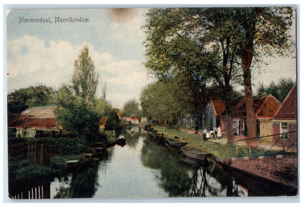c1910 View of Bloemendaal Monnikendam Netherlands Antique Unposted Postcard