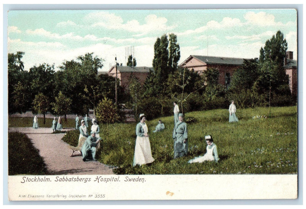 c1905 Sabbatsbergs Hospital Sweden Stockholm Unposted Antique Postcard
