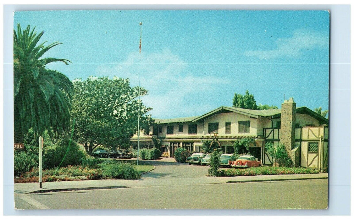 c1960 Santa Maria Inn Mission Trail Heated Swimming Pool California CA Postcard