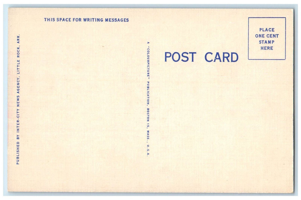 Looking Down Main Street Shops Stores Cars View Little Rock Arkansas AR Postcard