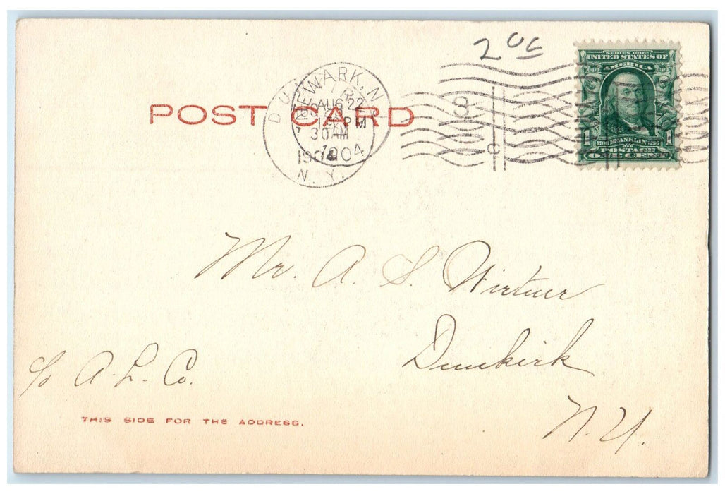 1904 Public Library Building Bicycle Horse Carriage Tower Newark NJ Postcard