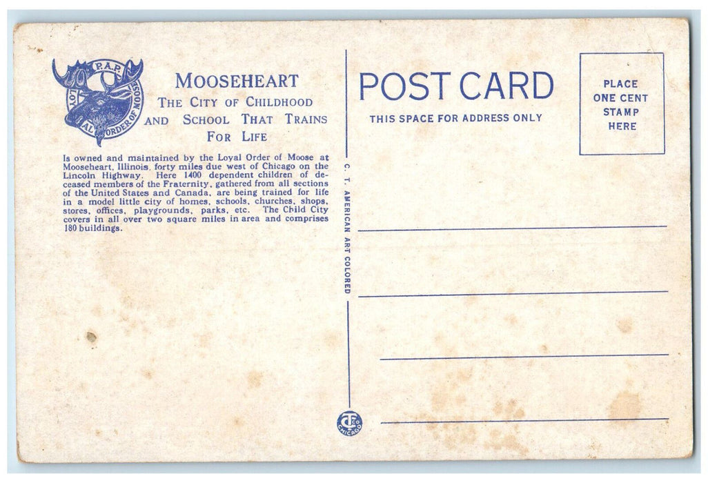 Mooseheart The Loyal Order Of Moose School That Trains For Life IL Postcard