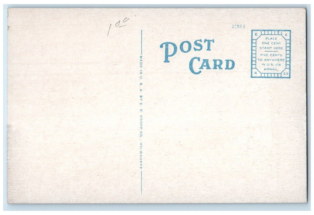 c1930's Yerkes Observatory University Of Chicago At Williams Bay WI Postcard