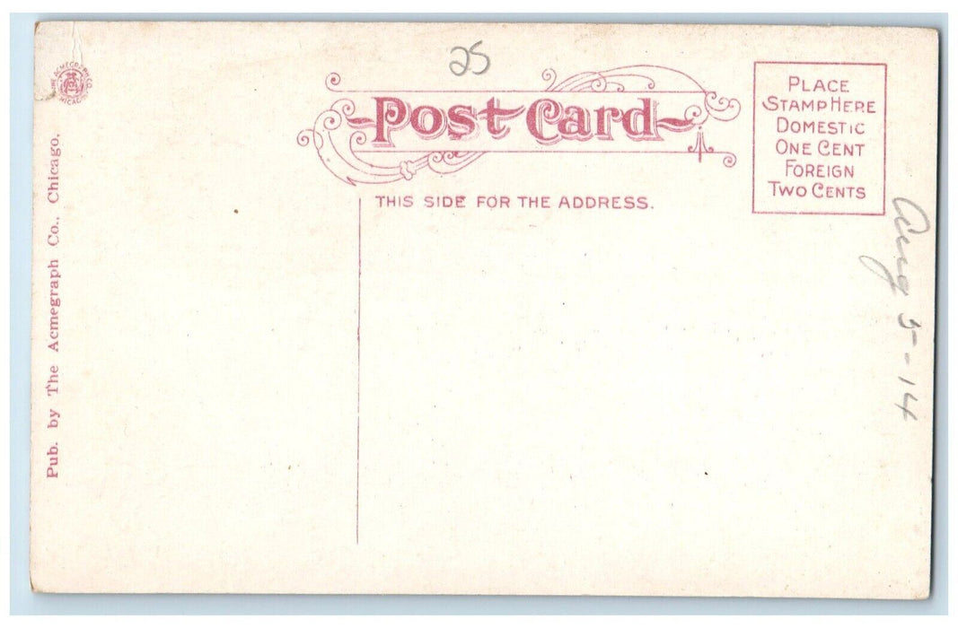 c1910 Mezzanine Floor Grand Piano Seat New Washington Hotel Seattle USA Postcard