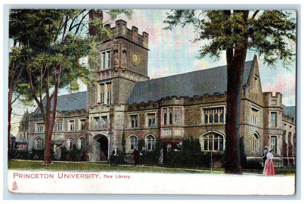 1917 New Library Princeton University Princeton New Jersey NJ Vintage Postcard