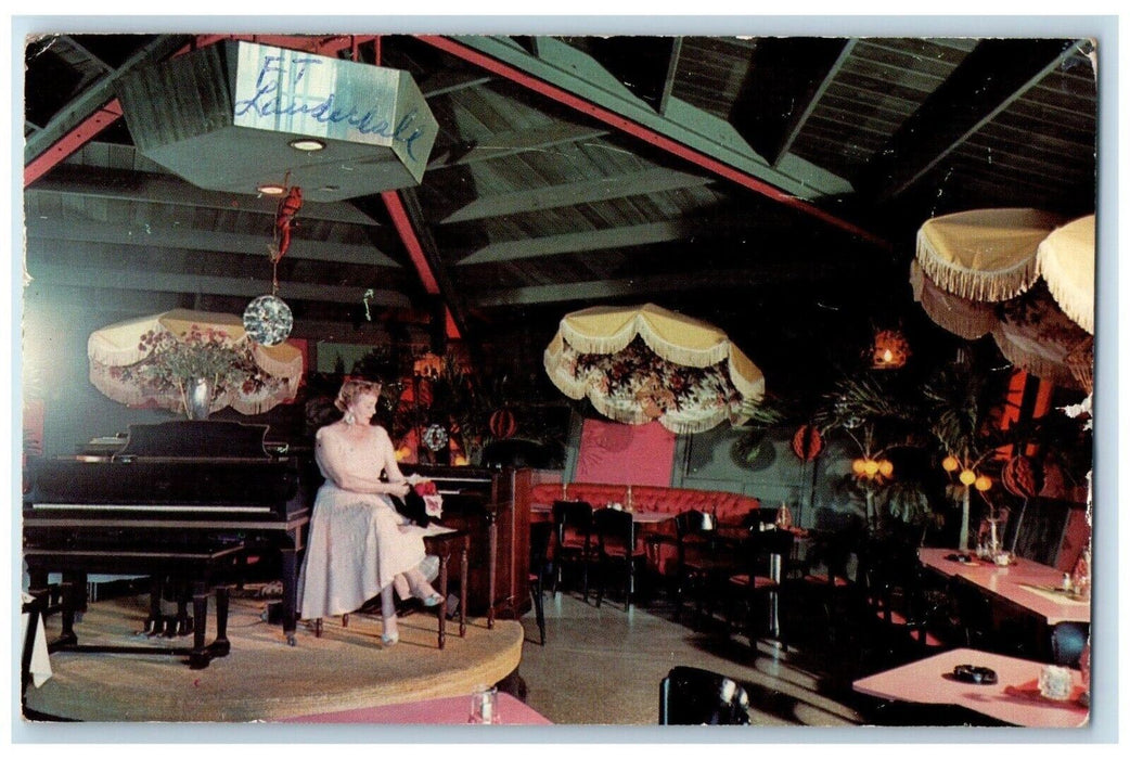 1965 Muriels Exotic Jade House Dinner Show Beef Fort Lauderdale Florida Postcard