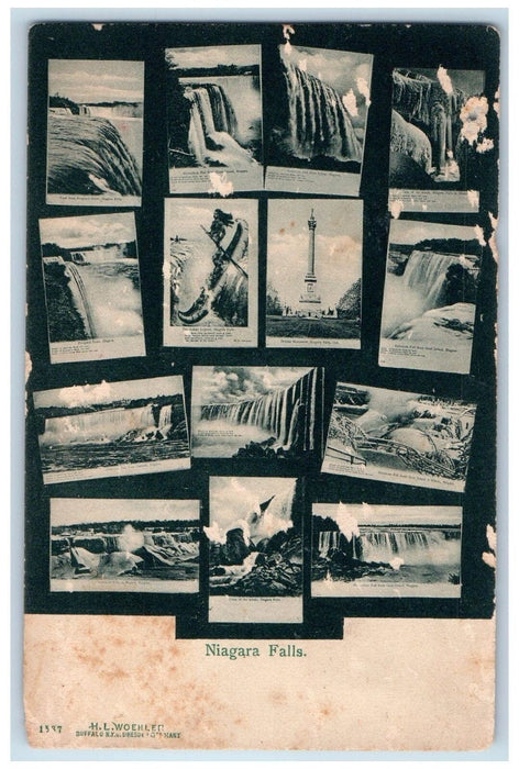 c1905s Niagara Falls Multiview Scene Ontario Canada CA Unposted Vintage Postcard