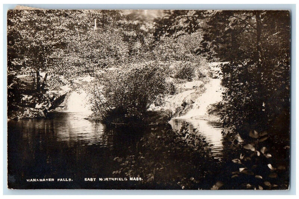 1919 Wanamaker Falls East Northfield Massachusetts MA RPPC Photo Posted Postcard