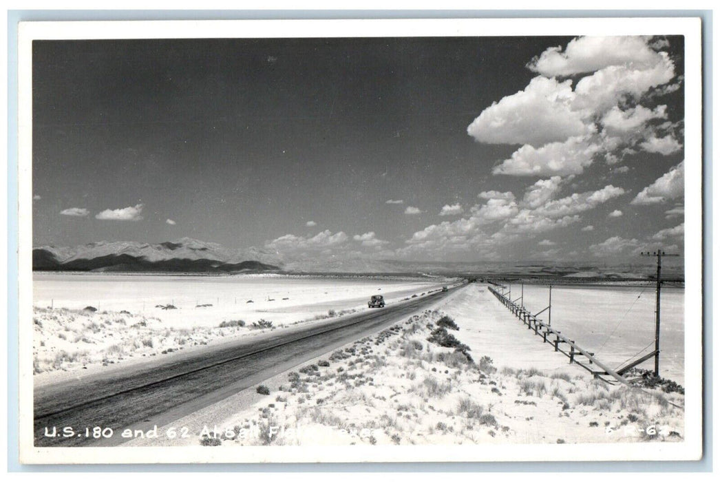 c1950's U.S. Highway 180 & 62 Salt Flats Texas TX RPPC Photo Postcard