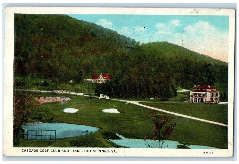 1933 Cascade Golf Club And Links Hot Springs Virginia VA Posted Vintage Postcard