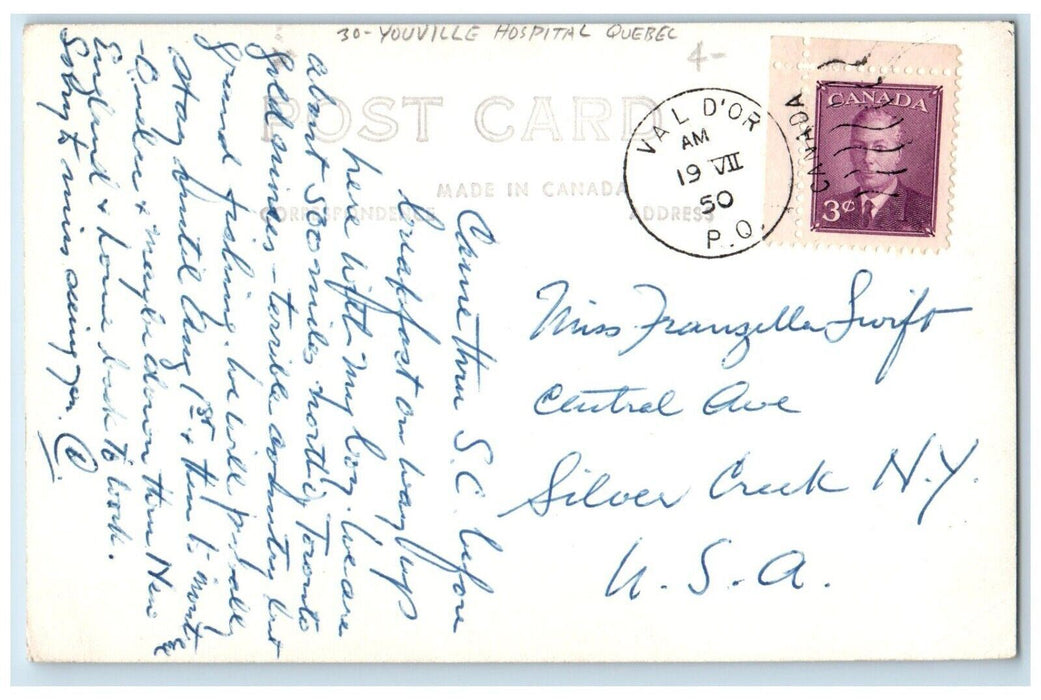 c1910's Youville Hospital Quebec Val D'OR Canada RPPC Photo Antique Postcard